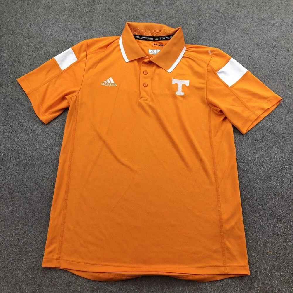 Tennessee Volunteers Polo Shirt Mens Small Orange NCAA Football Adidas Climalite